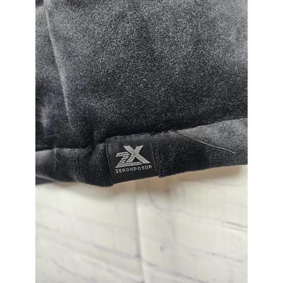 Zeroxposure Womens Velour‎ Puffer Vest Black Size Large Soft 2 Pocket - Picture 2 of 7